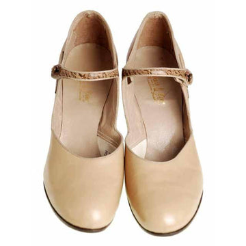 Vintage Shoes Peach Beige Mary Jane 1920s Walk Over NIB EU37 US 6.5Narrow Shoes,Women's,On Sale Walk Over