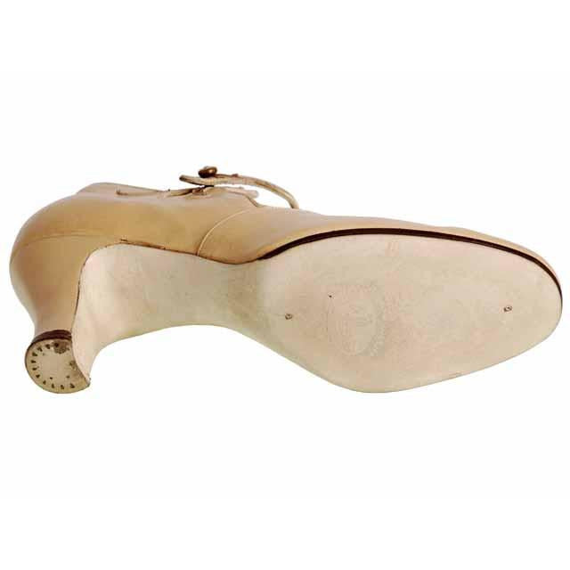 Vintage Shoes Peach Beige Mary Jane 1920s Walk Over NIB EU37 US 6.5Narrow Shoes,Women's,On Sale Walk Over