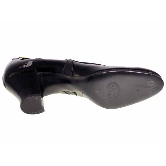 Vintage Black Mary Jane Style Heels Patent Leather Shoes 1920 NIB EU36 US 6 Shoes,Women's Walk Over