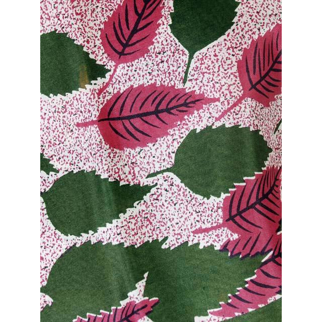 Vintage Scarf Square Ladies Silk Green Red Art Moderne Leaves 1940s On Sale,Accessories vendor-unknown