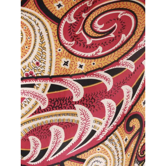 Vintage Silk Crepe Scarf Huge Red Gold Paisley C.K. Eagle & Co 1920s Accessories,Women's The Best Vintage Clothing