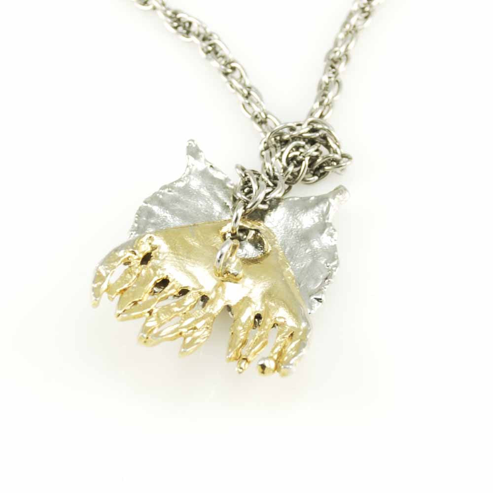 Vintage Gold/Silver Tone Jointed Owl Necklace Rivoli Crystal Green Eyes 1970S On Sale The Best Vintage Clothing