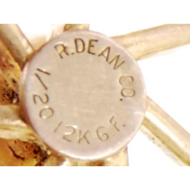 Vintage Gold Filled Brooch Emerald Green Stones R.Dean & Co 1950s Jewelry,On Sale The Best Vintage Clothing