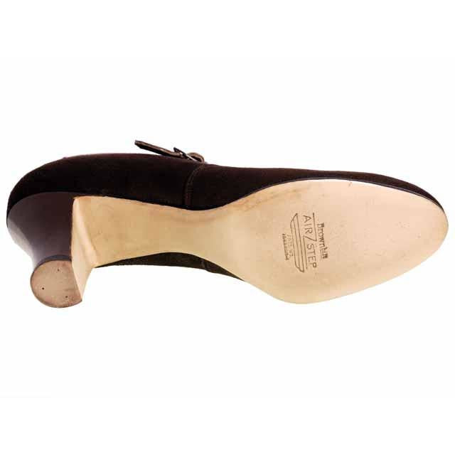 Vintage Brown Suede/Leather Mary Jane Shoes 1930s NIB 6 Air Step/Brown Bilt Shoes,On Sale The Best Vintage Clothing