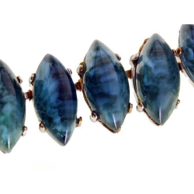 Vintage Signed Jewelry Schreiner Set Turquoise Blue Raised Lucite 1950s Women's,Jewelry Schreiner