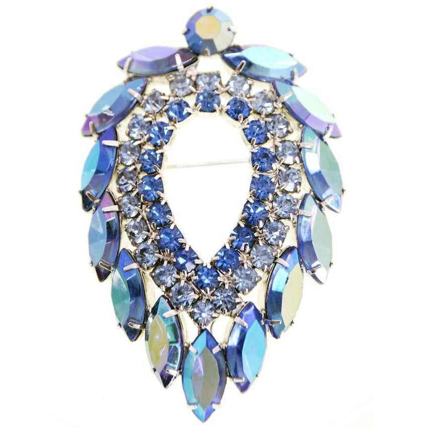 Vintage Juliana Signed Jewelry Sarah Coventry Brooch & Ears Blue Lagoon 1960's Cart2cart Sarah Coventry