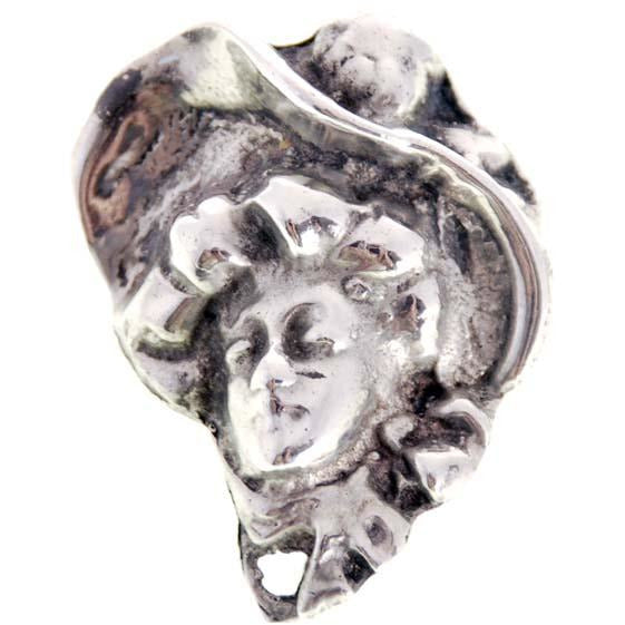 Vintage Unger Bros. Brooch & Earrings Lady in Hat Solid Sterling Silver/ Bale 20.4 grams Cart2cart The Best Vintage Clothing