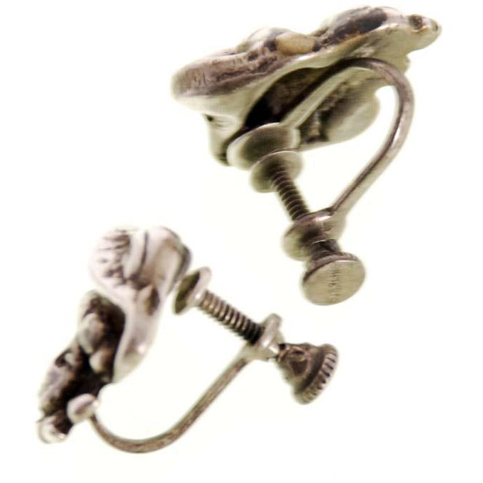 Vintage Unger Bros. Brooch & Earrings Lady in Hat Solid Sterling Silver/ Bale 20.4 grams Cart2cart The Best Vintage Clothing