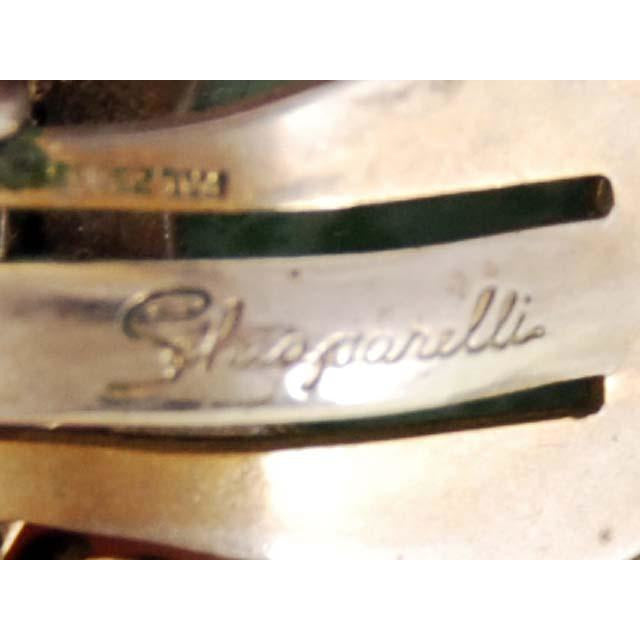 Vintage Signed Schiaparelli Gum Drop Jewelry Parure Necklace & Ears 1950s Aqua & Gold Women's Schiaparelli