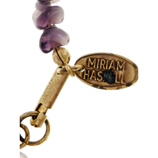 Vintage Miriam Haskell Necklace Demi Parure Purple Poured Glass Moonstone Jewelry,New Arrivals Miriam Haskell