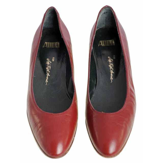 Vintage Red Leather Ballet Flat Shoe Gloria Vanderbilt  for Saks 9N - The Best Vintage Clothing
 - 1