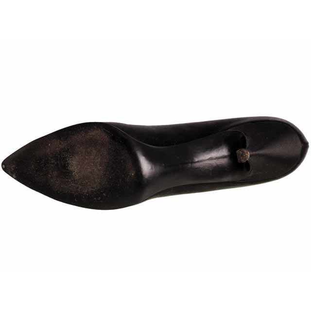 Vintage Stiletto Heels Shoes Black Satin Pointed Womens 9 B 1950s Shoes,On Sale The Best Vintage Clothing