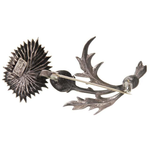Vintage Lang Sterling Brooch Large Thistle Flower 1950s Jewelry,New Arrivals Lang