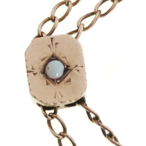 Antique Gold Filled w/Turquoise Watch Chain Slide Victorian Jewelry The Best Vintage Clothing