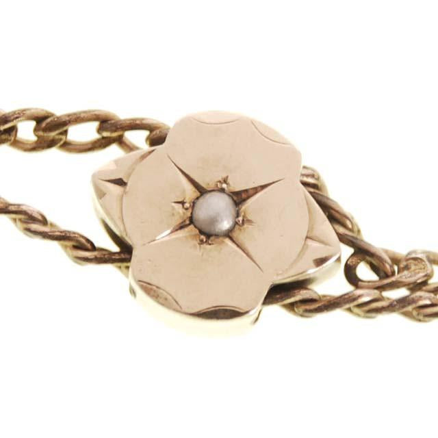 Antique Gold Filled Watch Chain & SlideW/ Pearls Victorian Jewelry The Best Vintage Clothing