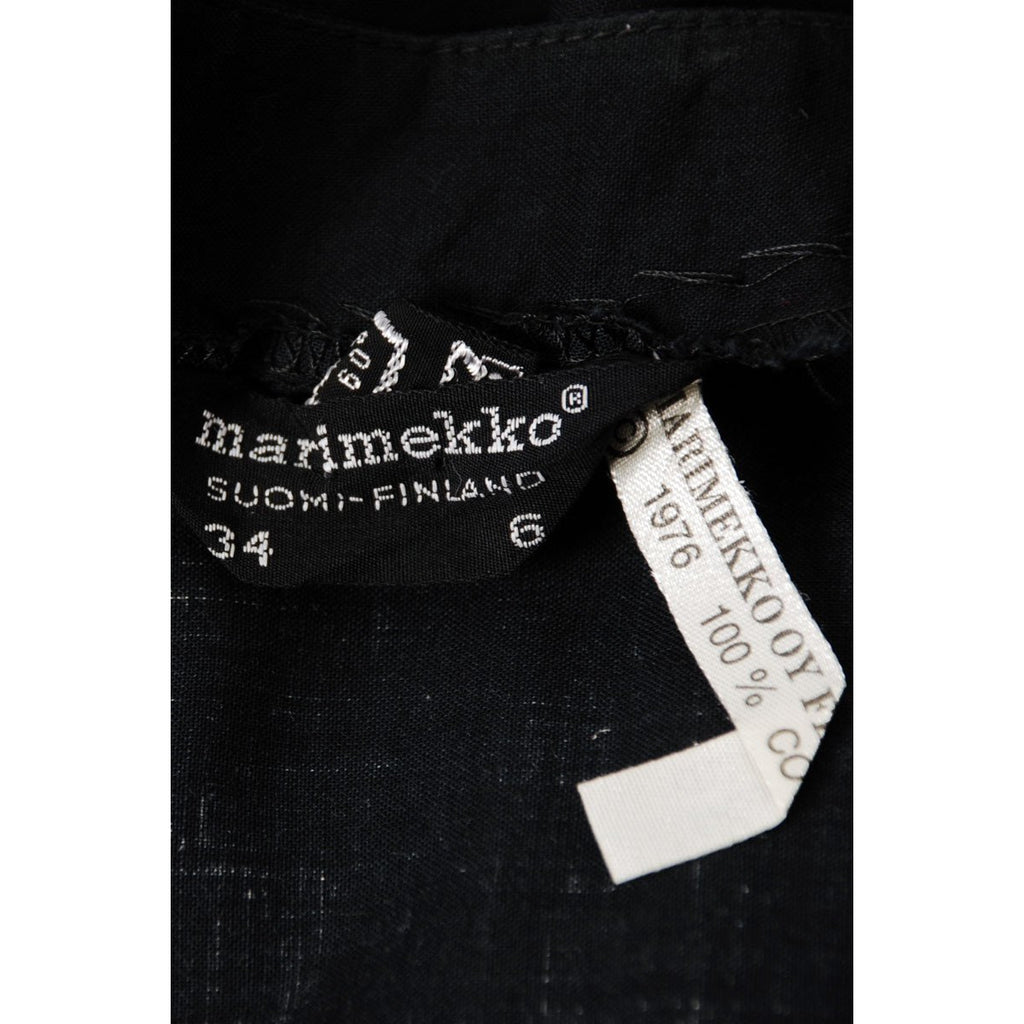 Vintage Marimekko| Pentti Rinta | Maxi Dress Bold Print 1976 Black & White Cotton Sz 34/6 marimekko The Best Vintage Clothing