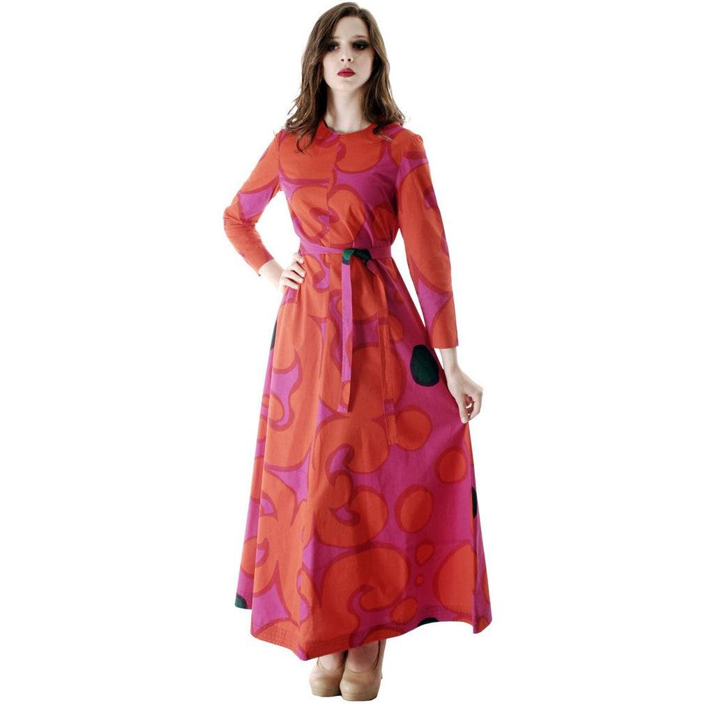 Vintage 1960s MARIMEKKO FINLAND Keidas (Oasis) by Annika Rimala Maxi Dress Gown 40/12 marimekko The Best Vintage Clothing