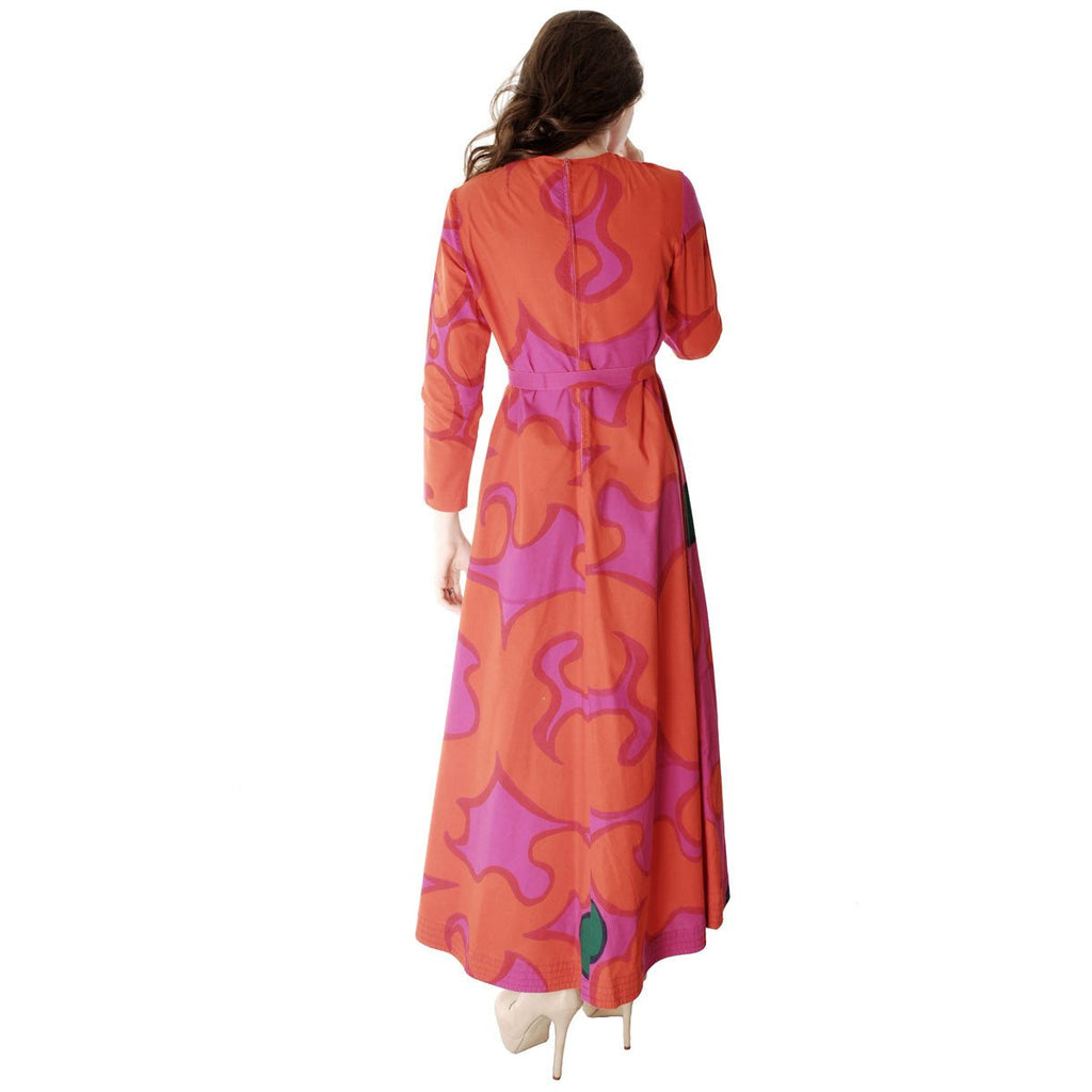 Vintage 1960s MARIMEKKO FINLAND Keidas (Oasis) by Annika Rimala Maxi Dress Gown 40/12 marimekko The Best Vintage Clothing