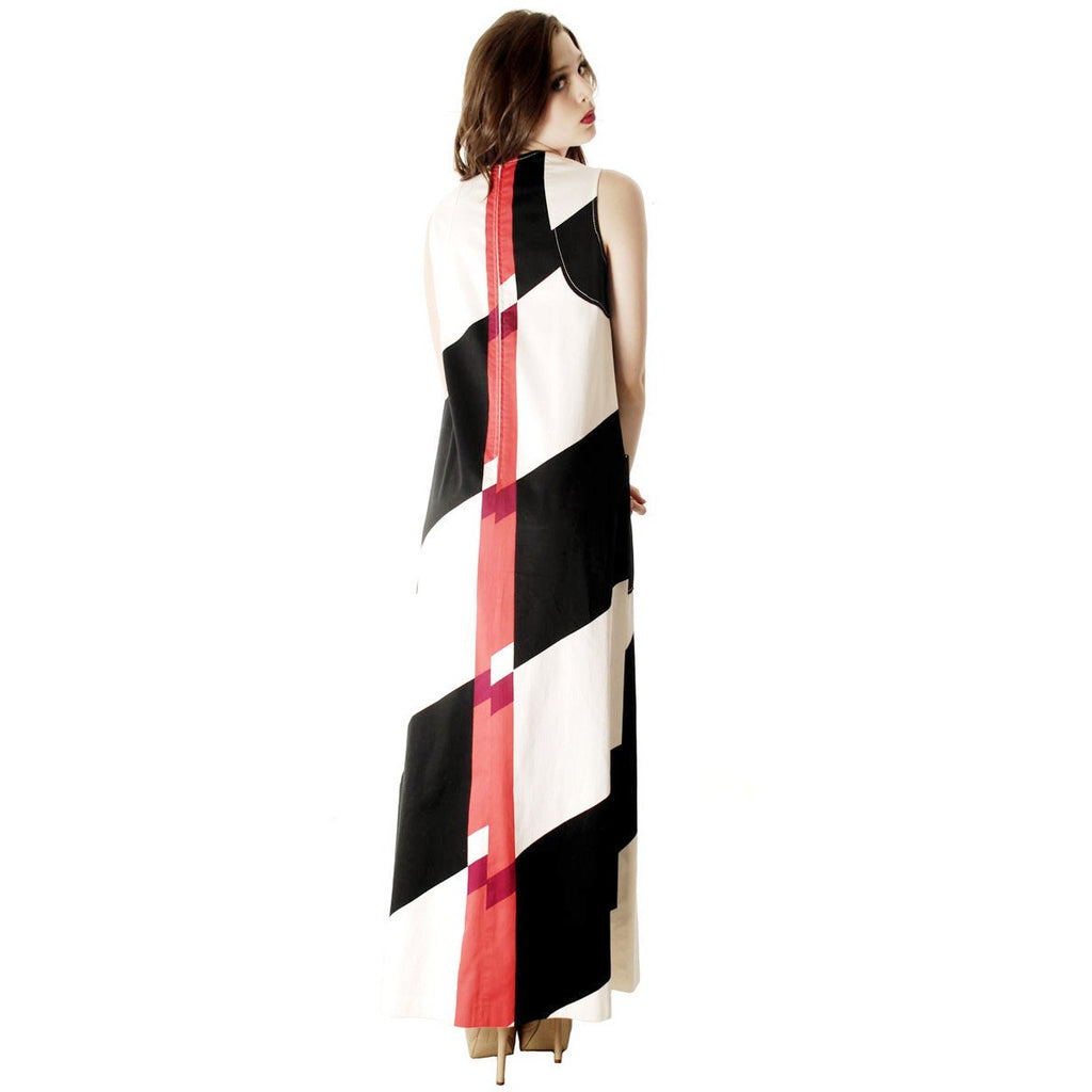 Vintage 1970s Diakonaalirytmit 100% Cotton Tampella Jumper Maxi Dress Finnish 1970s RARE M The Best Vintage Clothing