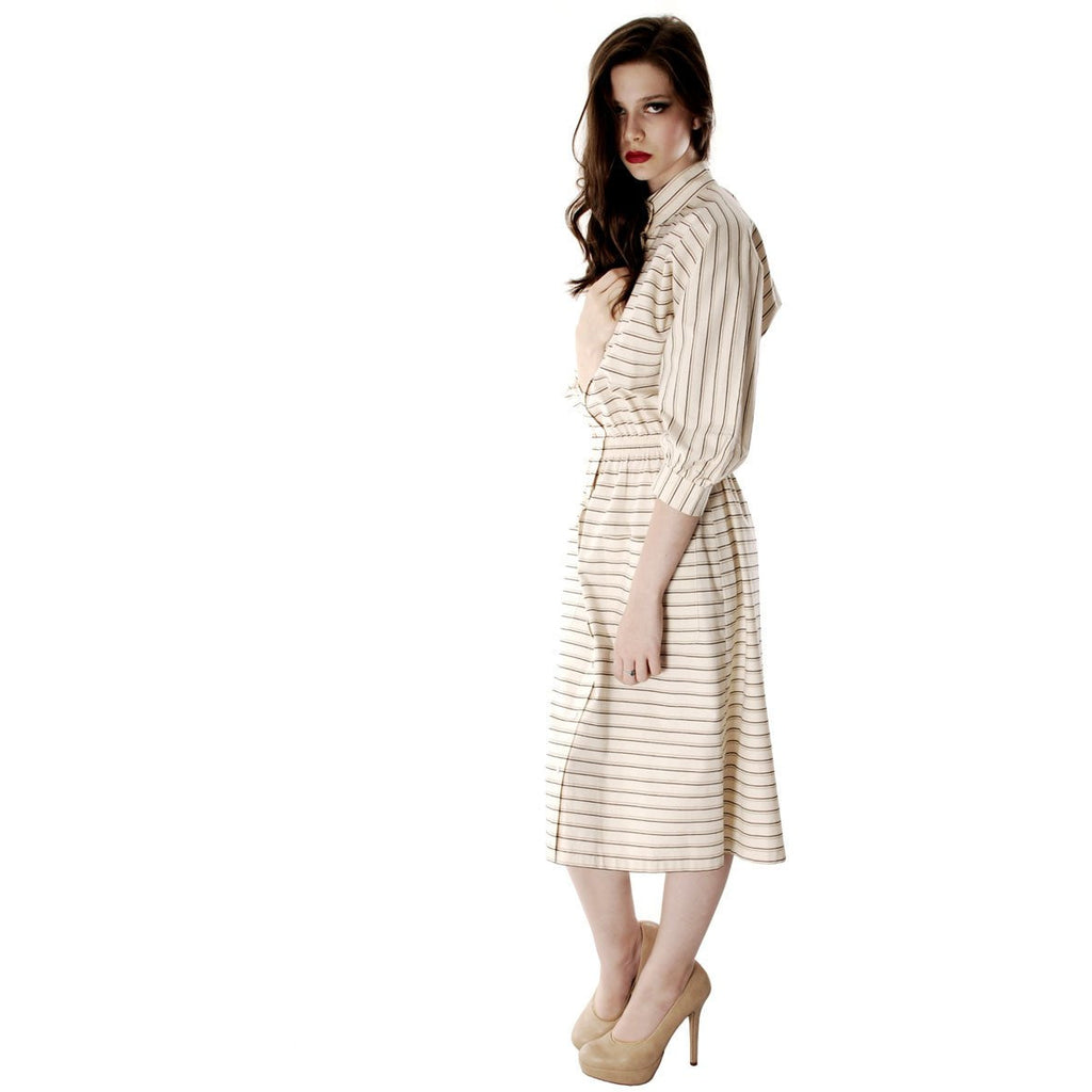 Vintage 1970s Vuokko Designer Cinnamon Wool Voile Shirt Dress Coat M marimekko The Best Vintage Clothing