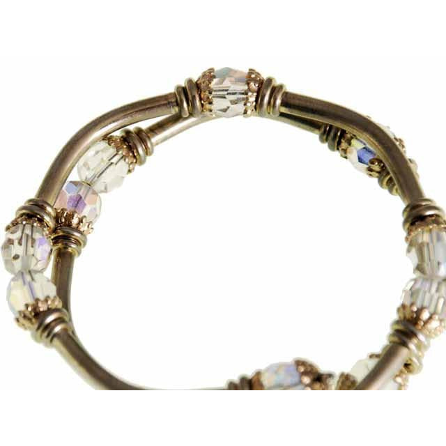 Vintage Wrap Around Bracelet w/ Tassells Gold & Crystals 1960s Cart2cart vendor-unknown