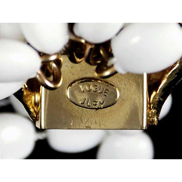 Vintage Estate Jewelry Necklace Choker White-White Beads Vogue 1950S Cart2cart Vogue