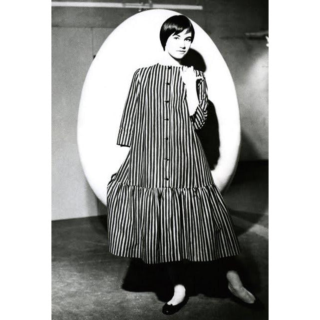 Vintage Marimekko Piccolo Dress Red Orange Striped Cotton Jumper Tent Dress 1960s M L 42/14 marimekko marimekko