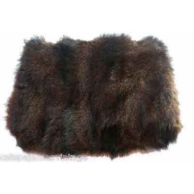 Antique Brown Muskrat Fur Muff Victorian Large Excellent Original - The Best Vintage Clothing
 - 1