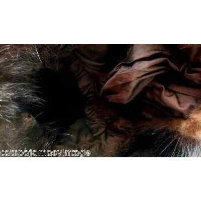 Antique Brown Muskrat Fur Muff Victorian Large Excellent Original Women's The Best Vintage Clothing