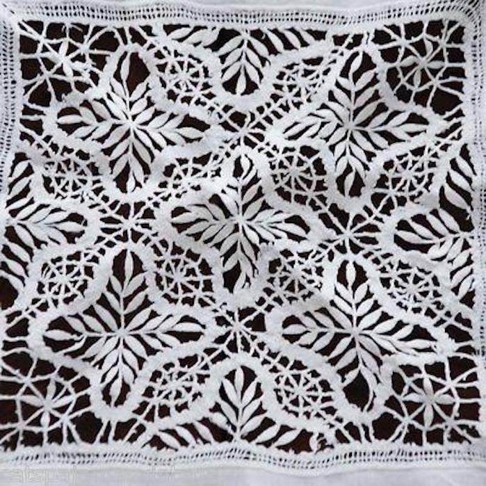 Antique Linen Round Tablecloth Handmade Cluny Bobbin Lace & Whitework Provenance 38" Cart2cart The Best Vintage Clothing