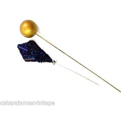 Antique Victorian Hat Pins Carnival Beads Hats,On Sale The Best Vintage Clothing