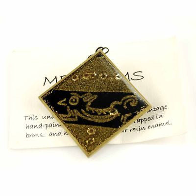 Brooch Mexican Hand Painted Skirt 1940S Mexi-Gems Cart2cart The Best Vintage Clothing