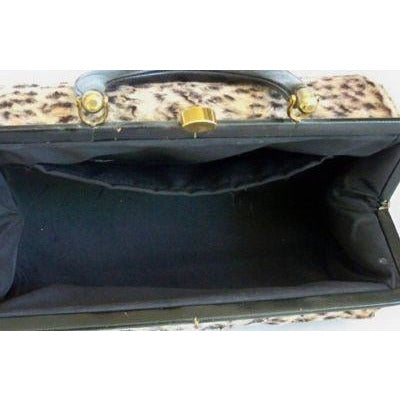 Vintage Fab Leopard Print Barrel Bag Purse 1950S Faux Cat Fur Handbags The Best Vintage Clothing