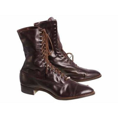 Ladies Vintage Dark Brown Leather Victorian Boots 1910 Sz 5-6 Women's,Shoes The Best Vintage Clothingq