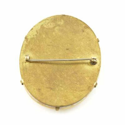 Victorian Hand-Painted Porcelain Floral Brooch Large Cart2cart The Best Vintage Clothing