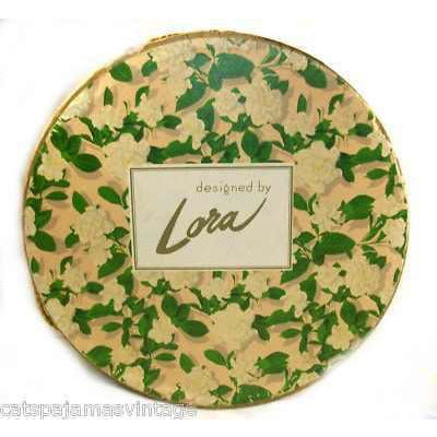 Vintage Lora Floral Hat Box 1950S 12" Diameter On Sale,Hats Lora