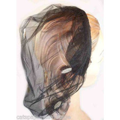 Vintage Black Tulle Headband Hat W/Appliqué 1950S Hats,On Sale The Best Vintage Clothing