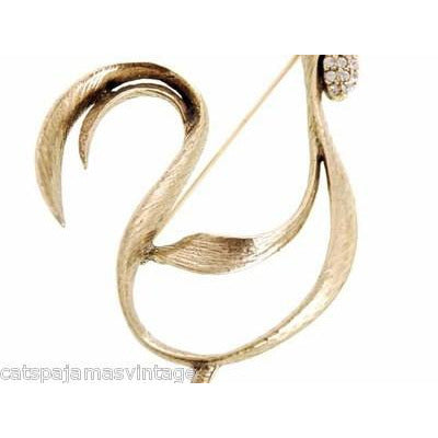 Vintage Brooch Huge Rooster w/Rhinestones Signed Jeanne 1960s Cart2cart Jeanne