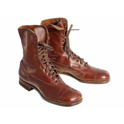 Vintage Brown Leather Boots Early 1920s Girls/Boys Cap Toe Children's,Women's The Best Vintage Clothing