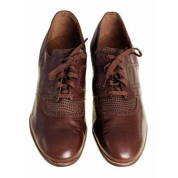 Vintage Brown Leather/Reptile Oxfords Shoes Walk Over 1920S NIB Sz EU37 6.5D - The Best Vintage Clothing
 - 1