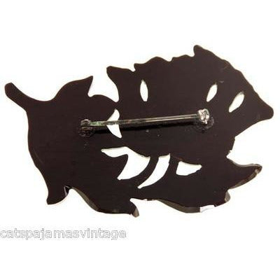 Vintage Carved Celluloid Brooch Unusual Brown Flower 1930s On Sale The Best Vintage Clothing