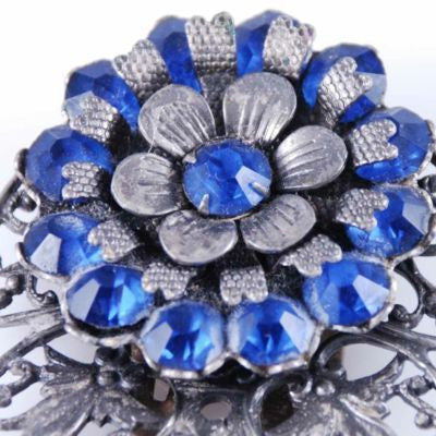 Vintage Cobalt Blue Filigree Dress Clip 1930S Jewelry,On Sale The Best Vintage Clothing