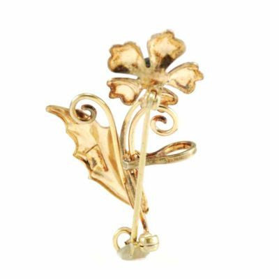 Vintage Gold Filled Necklace Fob/Pin Flower 1940S On Sale The Best Vintage Clothing