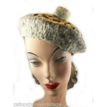 Vintage Hand Knit Hat Huge Beret 1940S - The Best Vintage Clothing
 - 1