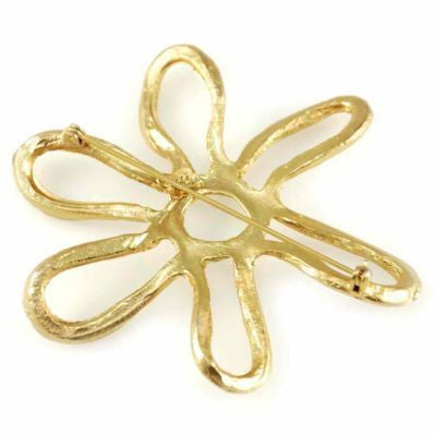 Vintage Joy SIgned Goldtone Abstract Star Brooch 1950S On Sale Joy