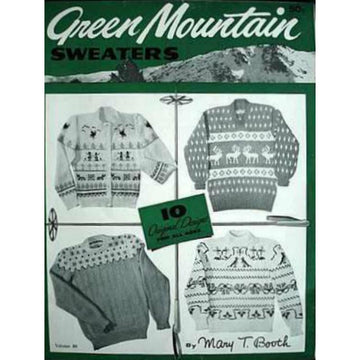 Vintage Knitting Pattern Book Green Mountain Sweaters Booklet 1940-50S On Sale The Best Vintage Clothing