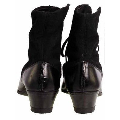 Vintage Black Wool & Leather Lace Up Boots 1910s NIB#9 Womens Sz 8 S S & Co Shoes,On Sale The Best Vintage Clothing