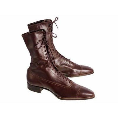 Vintage Womens Mahogany Leather High Top Lace Boots 1910 Sz 5-6 Shoes,On Sale Buster Brown