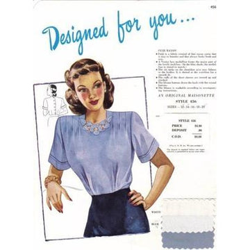 VINTAGE MAISONETTE FABRIC SWATCH 1940S 8X11 # - The Best Vintage Clothing
