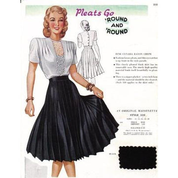 VINTAGE MAISONETTE FABRIC SWATCH 1940S 8X11 310 310 - The Best Vintage Clothing

